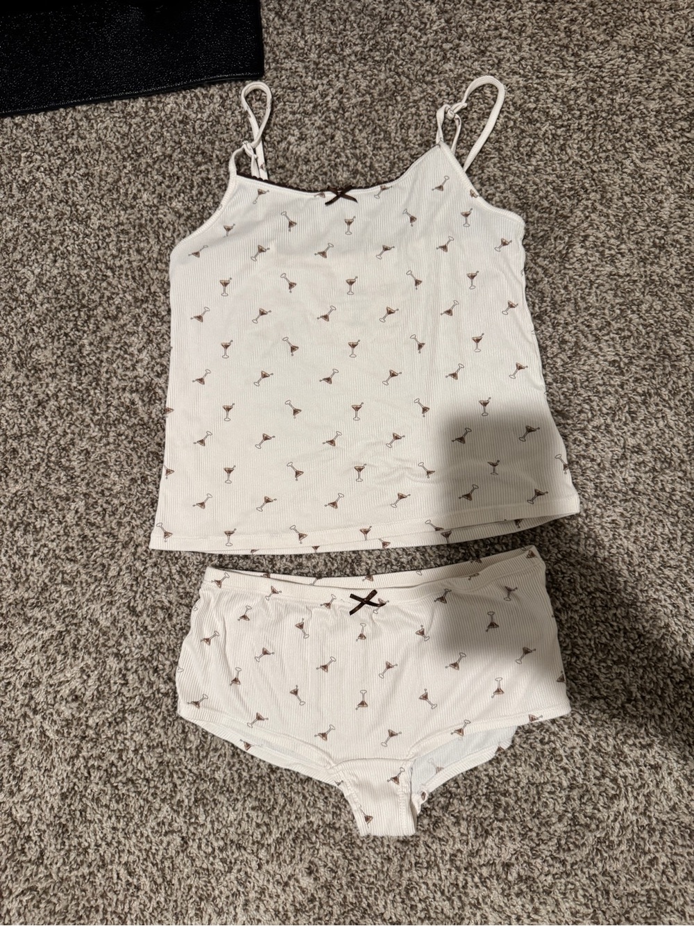 Women’s White Two-Piece Camisole & Brief Sleep Set - Picture 1 of 2
